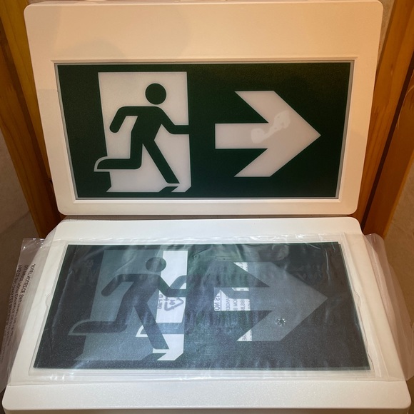Nextlite Rectangular Running Man Exit Sign Model With Slides 30332-010 - Picture 3 of 4